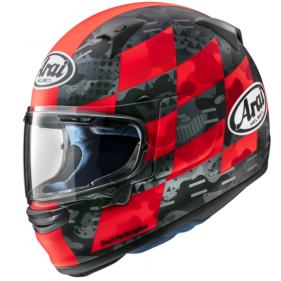 Fibra Casco Arai Profile V Patch Rosso 3 Fibra Casco Arai Profile V Patch Rosso